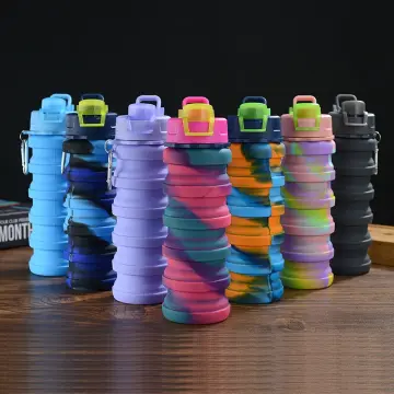 Water Bottle Camouflage/Contrast Color Grenade Shape Folding Bottle