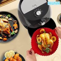 IKUNM ตะกร้าหม้อทอด Air Fryer ซิลิโคนแม่พิมพ์เตาอบไมโครเวฟเตาย่างสำหรับพิซซ่าไก่หม้อทอด Air Fryer S ถาดอบขนมอุปกรณ์ทอดหม้อทอด Air Fryer ปลอดสารพิษ [พร้อมส่ง]