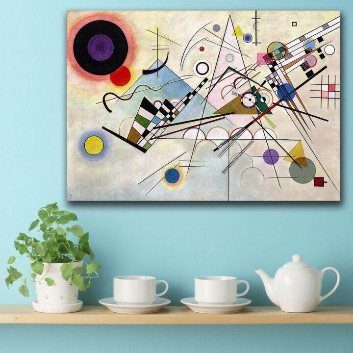 องค์ประกอบ-hd-โดย-wassily-kandinsky-ภาพวาดผ้าใบสำหรับห้องนั่งเล่นตกแต่งบ้านภาพวาดสีน้ำมันบนผ้าใบผนังภาพวาด
