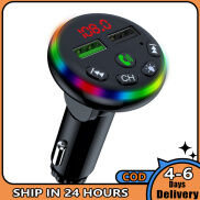 M Bluetooth tương thích 5.0 Bộ phát sóng FM xe máy nghe nhạc MP3 không dây