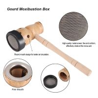 【YF】 Gourd Moxibustion Box Wooden Moxa Stick Burner Holder Roll Set Wormwood Artemisia Acupuncture Tool Strips