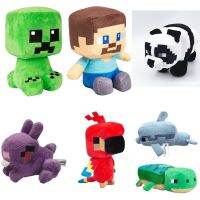 15-28เซนติเมตรเกมร้อน Minecraft ของเล่นตุ๊กตาตุ๊กตานุ่มยัดไส้ Enderman หมาป่าผีดิบแมงมุม S Keon สตีฟกระต่ายการ์ตูนของเล่นเด็กของขวัญงานเลี้ยงวันเกิด