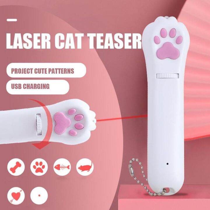 Pet Cat Toys Cat Laser Stick Cat Laser Pen Toy Transform 6Patterns
