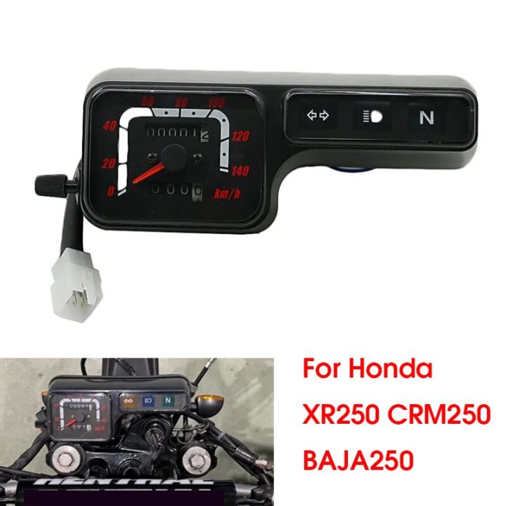 xr250แดชบอร์ดเครื่องวัดความเร็วมอเตอร์ไซด์กิโลเมตรเมตรเกจวัดระยะทางเครื่องวัดความเร็วรอบสำหรับ-honda-xr250-xr-crm-250-baja250