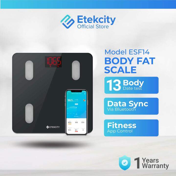Etekcity Body Fat Scale ESF14 Bathroom Digital Weight Scale Smart Bluetooth Scale for BMI and