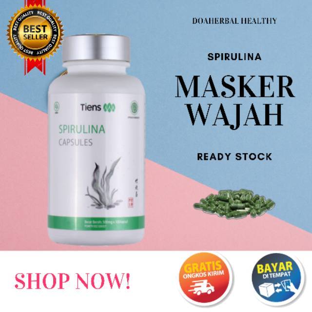 Original Masker Wajah Alami Masker Spirulina Spirulina Capsule