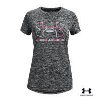 Under Armour UA Girls Tech™ Big Logo Twist Short Sleeve อันเดอร์ อาเมอร์ เสื้อออกกำลังกายแขนสั้น สำหรับเด็กผู้หญิง