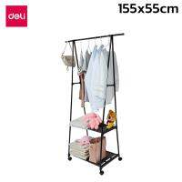 ราวแขวนเสื้อ แขวนหมวก ชั้นใส่เสื้อผ้า ชั้นเก็บเสื้อ Triangular Clothes Rack with Wheels ขนาด 155x55ซม. สำหรับจัดเก็บเสื้อผ้า ที่บ้าน คอนโด Seabuy