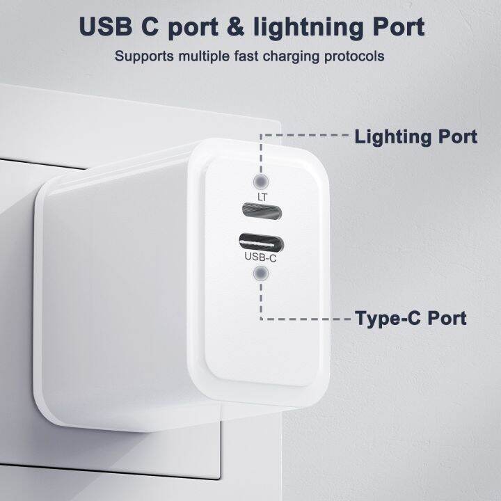 อะแดปเตอร์-usb-type-c-ที่ชาร์จไฟเร็วติดผนัง-pd-ที่ชาร์จที่จุดบุหรี่รถยนต์-usb-type-c-เพื่อรองรับสายเคเบิลหลอดไฟ20w