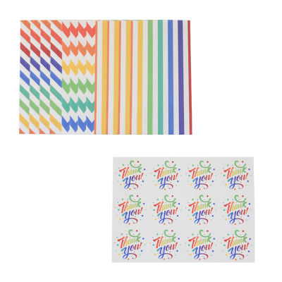 12pcs Rainbow Pattern Stripe Packaging Gift Bag Decoration Paper Gift Box Wedding Party Supplies Happy Birthday To Girl Friend
