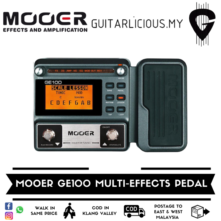 Mooer GE100 MultiEffects Guitar Pedal Lazada