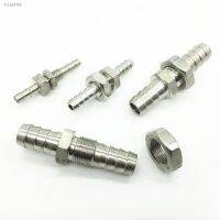 ❂ 4mm 6mm 8mm 10mm 12mm 14mm 16mm 19mm Hose Barb Bulkhead 304 Stainless Steel Barbed Tube Pipe Fitting Coupler Connector Adapter