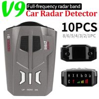 V9 Car Radar Detector English Russian Warning Speed Voice Alert Control Radar Detector for Car Police Laser Car Electronics