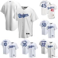 High volume jerseys [GR] MLB Los Angeles Dodgers Baseball Jersey Shirt Betts Bellinger Turner Kershaw Martinez Cardigan Jersey Casual Unisex