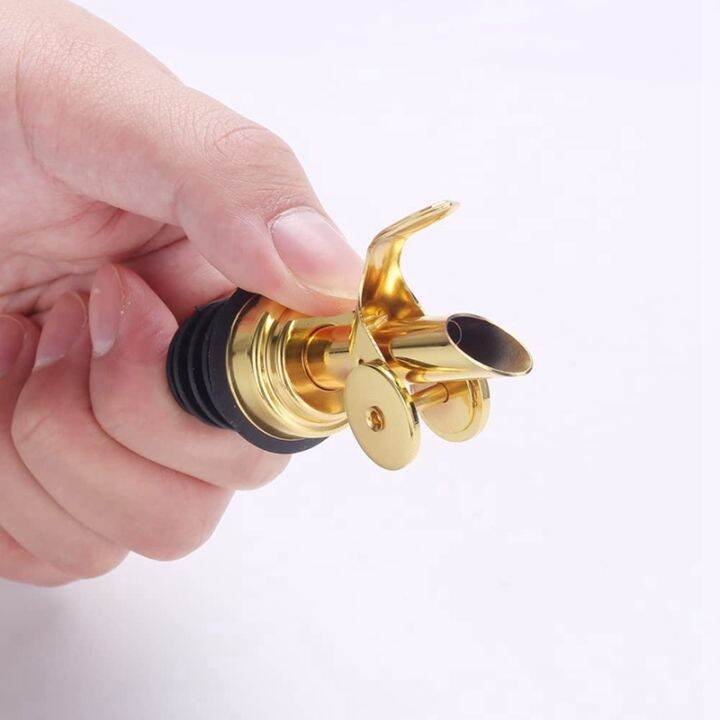 4pcs-stainless-steel-bottle-automatic-open-cap-trachea-weighted-pourer-wine-pourer-food-a