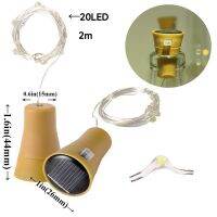 Solar Wine Bottle String Light 2M 20LEDs Copper Wire Fairy Light Cork Shape Wedding Party Garden Christmas Decor IP65 Solar Lamp