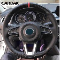 CARDAK DIY Car Steering Wheel Covers For Mazda 3 Axela 2017 2018 2019 Mazda 6 Atenza 2017-2019 CX-3 2018-2019 CX-9 CX-5 Steering Wheels Accessories