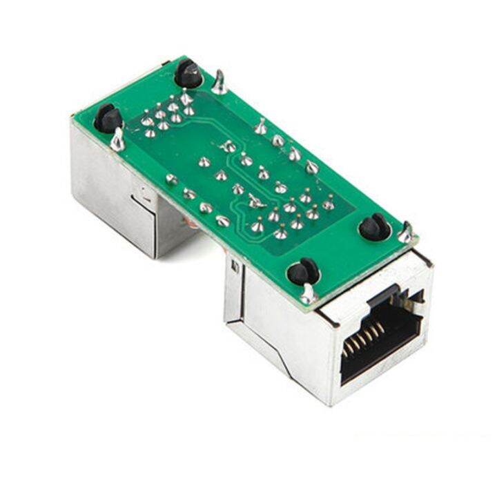 RJ45 Connector Double Cable Adapter Network Extender Extension