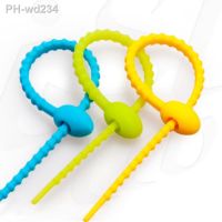 3 Pcs Bag Ties Silicone Cable Management Zip Tie Twist Seal Clip Bread Food Saver Kitchen Gadgets Essentials Data Cable Storage