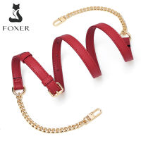 FOXER Leatherสายกระเป๋าถือสายโซ่เข็มขัดเหมาะสำหรับกระเป๋าสะพายข้างกระเป๋าเอกสารเข็มขัดสำหรับกระเป๋าสะพาย