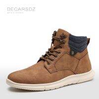 DECARSDZ รองเท้าฤดูใบไม้ร่วง2022รองเท้าฤดูหนาวใหม่ Comfy Casual Boots Lace-Up Classic Original หนังแฟชั่นเดินรองเท้าผู้ชาย Boots