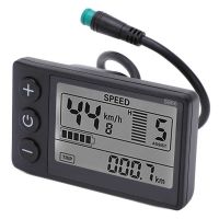 E-bike Display LCD S866 24V 36V 48V Electric Scooter Control Panel Display with SM / Waterproof Plug Electric Bicycle Accessory