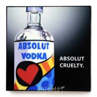 รูปภาพ Absolut VODKA วอดก้า รูปภาพ​ติด​ผนัง​ pop art การ์ตูน cartoon พร้อมกรอบและที่แขวน แต่งบ้าน ของขวัญ กรอบรูป ของสะสม