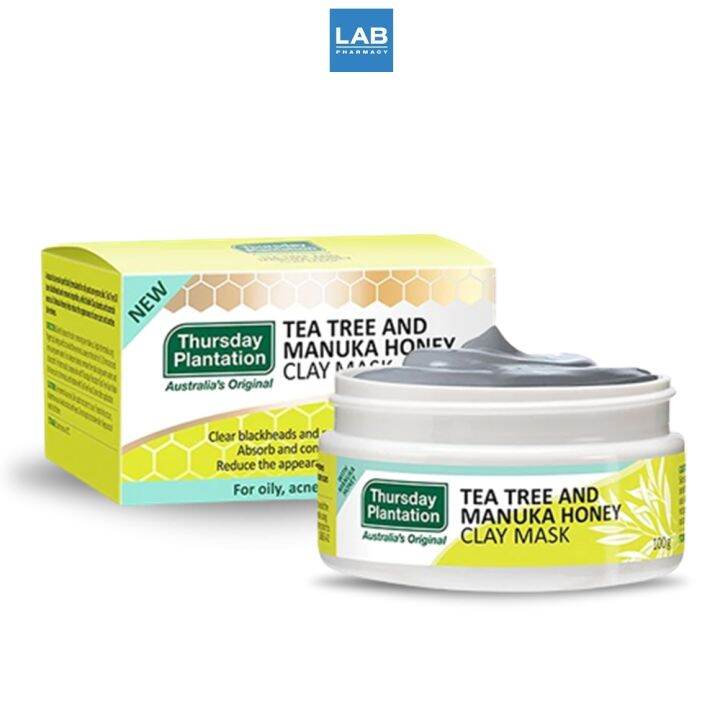 thursday-plantation-tea-tree-and-manuka-honey-clay-mask-100g-เทริสเดย์-แพลนเทชั่น-ที-ทรี-แอนด์-มานูก้า-ฮันนี่-เคลย์-มาสก์-100-กรัม