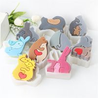 Flat Animal Silicone Mold Candle Making Supplies Aromatherapy Resin Plaster Soap Cake Chocolate Mould Home Decor Wedding Gifts