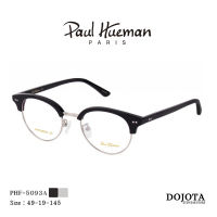 กรอบแว่นสไตล์วินเทจ Paul Hueman รุ่น PHF-5093A สีดำ/เงิน Black Silver