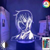 Lamp Led Night Black Butler for Bedroom Decor Kids Child Birthday