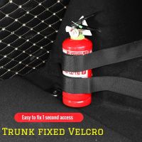 Car Fire Extinguisher Fixed With Trunk Storage Straps Car Tail Tank Oil Bucket Warning Sign Bracket Velcro Adhesives  Tape