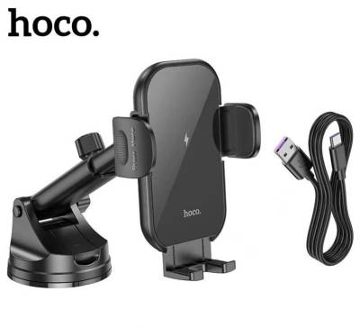 HOCO HW5 ที่จับโทรศัพท์มือถือมีระบบ wireless fast charging 15W ติดตั้งได้ทั้งบนคอนโซลและติดกับกระจกหน้ารถภายในรถยนต์ พร้อมส่ง ส่งไว ของแท้