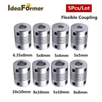 5Pcs D19L25 5x5/6/8/10mm 6.35x8mm 8x8/10mm 10x10mm Aluminum Z Axis Flexible Coupling For 3D Printer Stepper Motor Shaft Coupler.