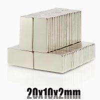 5/10 // 20/50 ชิ้น 20x10x2 Neodymium แม่เหล็ก 20 มิลลิเมตร x 10 มิลลิเมตร x 2 N35 NdFeB Block Super ที่มีประสิทธิภาพ Strong แม่เหล็กถาวร-Jingmu