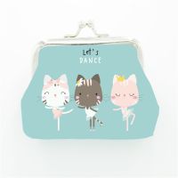 【CW】 Cartoon Printing Coin Purses Hasp Wallet Ladies Clutch Change Purse Female Money Leather