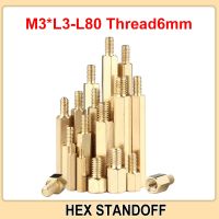 10-100 Buah M3 Hex Kuningan Pria Wanita Standoff Papan Rak Stud Hexagon Berulir Tiang PCB Kolom Motherboard Spacer Baut Sekrup