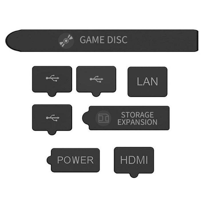 สำหรับ-xbox-series-ชุด-s-x-อุปกรณ์เสริมเครื่องเกมคอนโซลซิลิโคน8ชิ้นชุดฝาครอบกันฝุ่น