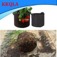 QKKQLA Fabric Grow Bag Felt Plant Bags Planter Growing Container with Handle Vegetable Potato Flower Pot 3 Gallon 25x22cm