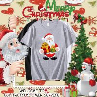 HU เสื้อผ้าคริสต์มาส เสื้อยืด เสื้อขาว เสื้อ Christmas เสื้อวันคริสต์มาส เสื้อ merry christmas พิมพ์ลายการ์ตูนอนิเมะ