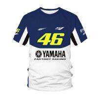 New Mens Sport T-shirt Motorcycle Team Cycling short-sleeved YAMAHA  Summer Casual Round Collar YAMAHA 46 Sports T-shirt Printed Mens Oversized Clothes  ETDG0550A