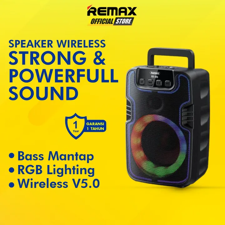 Remax RBM6 Speaker Bluetooth Portable Bass RGB Light Lazada Indonesia