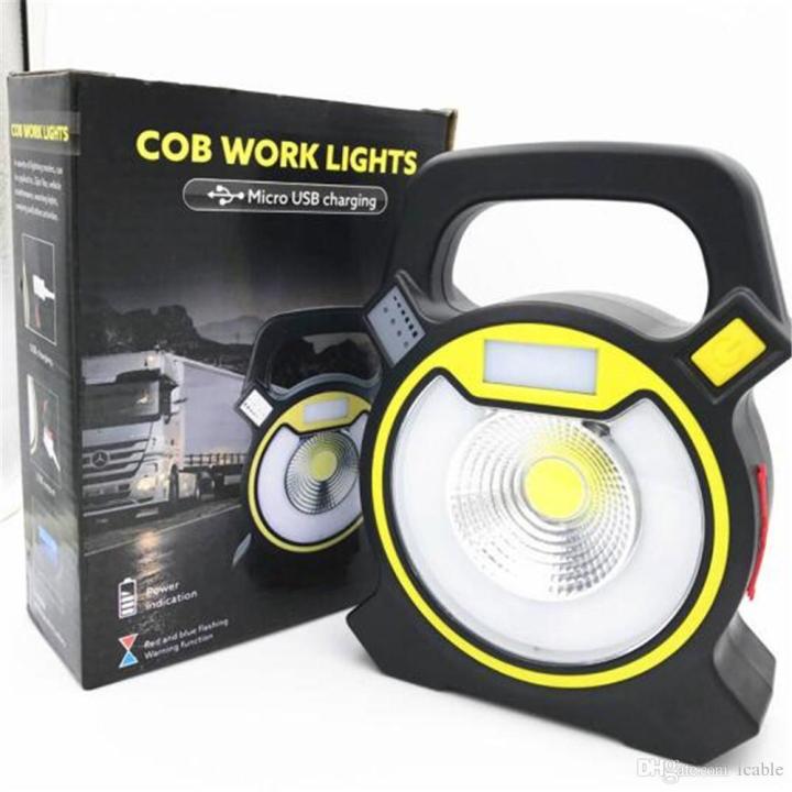 cob-work-lights-3in1-ไฟฉุกเฉินพกพา-ไฟฉาย-และเพาเวอร์แบงค์ในตัว-มาพร้อมฟังก์ชั่นไฟ-4แบบ-ไฟฉุกเฉิน-ไฟฉาย-ไฟสีฟ้า-สีแดง-ไฟกระพริบ-สว่างสุดๆ