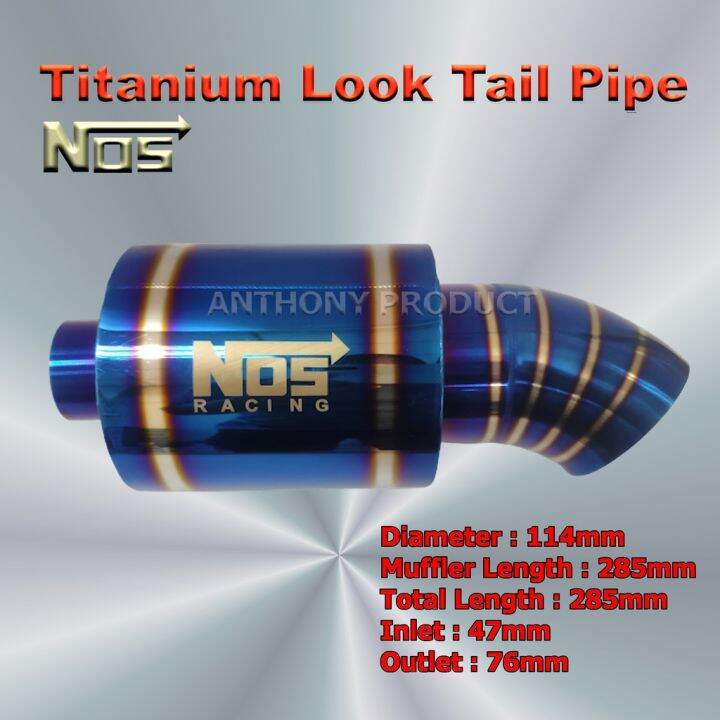 Stainless steel material Burnt titanium look Tail Pipe for perfect for