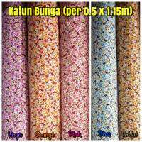 Flower Cotton Fabric (per 0.5x1.15m)