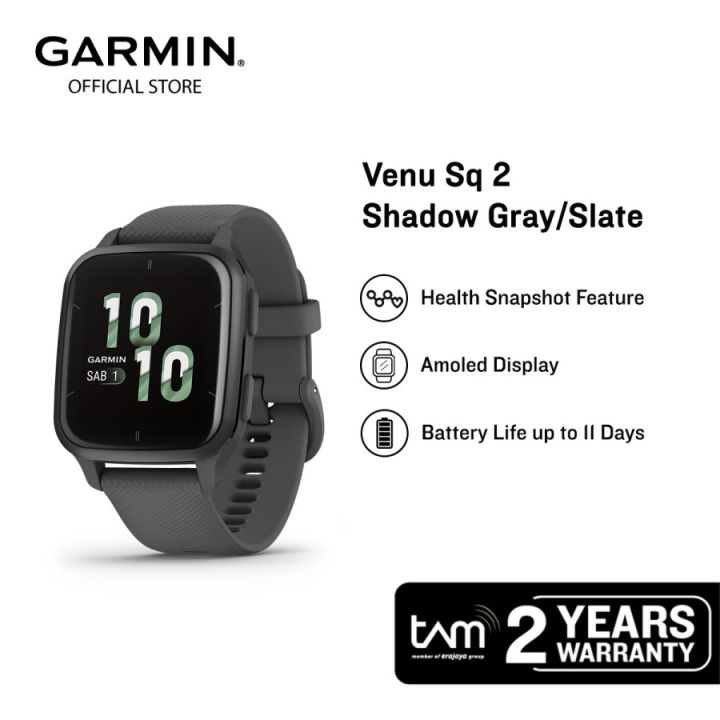 Garmin Venu Sq 2 Shadow Gray/Slate - Smartwatch Garmin - Jam