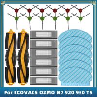 สำหรับ Ecovacs Deboot OZMO N7 950 T5 T9 Yeedi 2แปรงไฮบริดอุปกรณ์อะไหล่หลักตัวกรอง Hepa เคสผ้าเศษผ้า