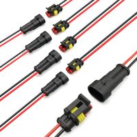 5 Pair AMP car waterproof male/female electric connector plug 2P strap rope waterproof plug for car motorcycle jet skis