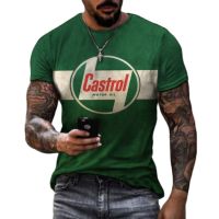 Retro Multicolor Stitching 3D Print Mens T-shirt Street Summer Outdoor Leisure Round Neck Short-sleeved Oversized T-shirt 6XL