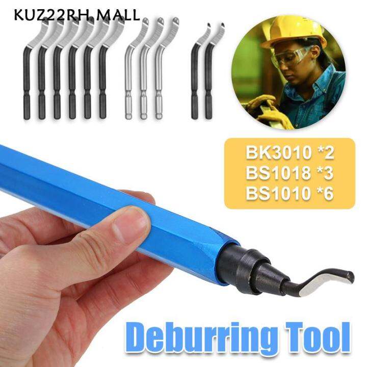 KUZ22RH MALL Deburring Tool with 3 Sizes 360°Rotation Blades Deburring